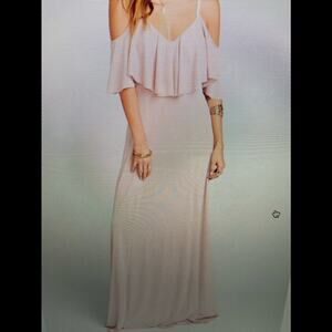 NWOT SMYM Renee ruffle maxi shine blush 1X